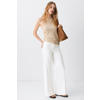 MANGO TEEN low waist wide leg jeans - wit