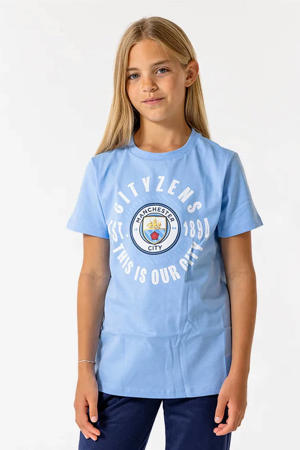 Manchester City T-Shirt Blauw
