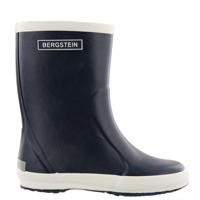 thumbnail: Donkerblauw en witte jongens en meisjes Bergstein regenlaarzen van 100% rubber met effen