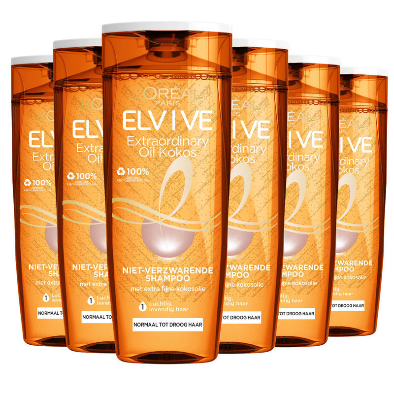 L'Oréal Paris Elvive Extraordinary Oil Kokos shampoo 6 x 250 ml