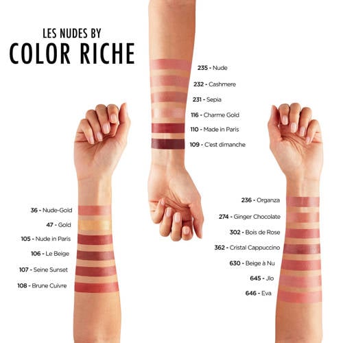 L'Oréal Paris Color Riche lippenstift 236 Organza nude Bruin
