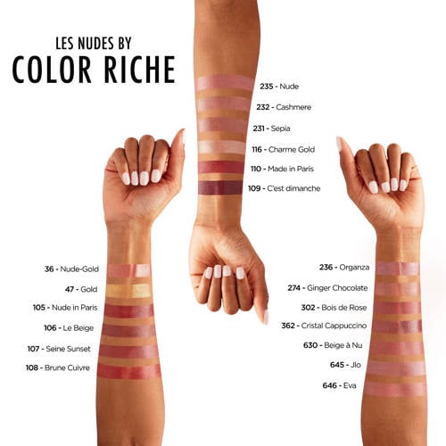 L'Oréal Paris Color Riche lippenstift 236 Organza nude Bruin