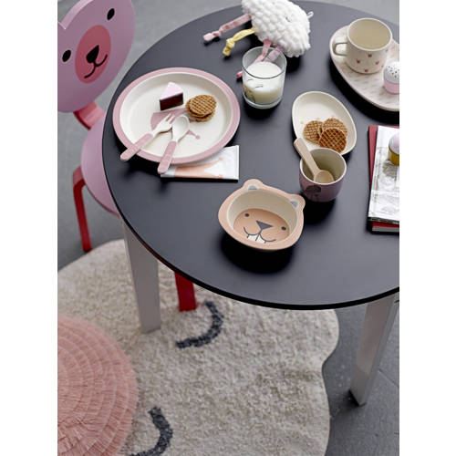 Bloomingville Mini kindervloerkleed (82x57 cm) Wit Printopdruk