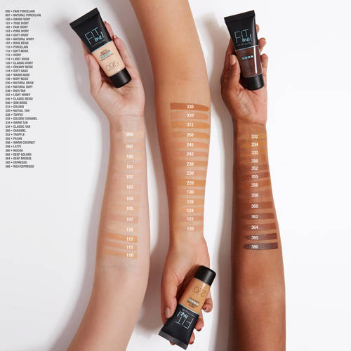 Maybelline New York Fit Me! Matte + Poreless liquid foundation 100 Warm Ivory