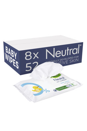 babydoekjes Parfumvrij - 8 x 52 stuks