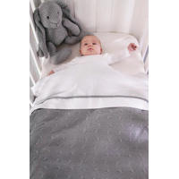 thumbnail: Baby's Only baby ledikantlaken 120x150 cm wit/licht grijs