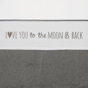 Love you to the moon & back wieglaken 75x100 cm