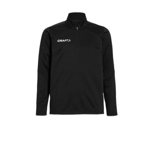 Craft junior voetbalshirt zwart Sport t-shirt Jongens/Meisjes Polyester Opstaande kraag