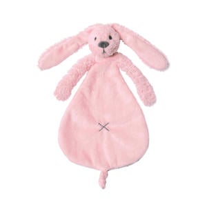 Rabbit Richie knuffeldoekje - Roze - 25 cm
