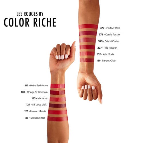L'Oréal Paris Color Riche lippenstift 345 Cherry Chrystal Rood