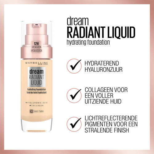 Maybelline New York Dream Radiant Liquid Foundation 21 Nude Beige