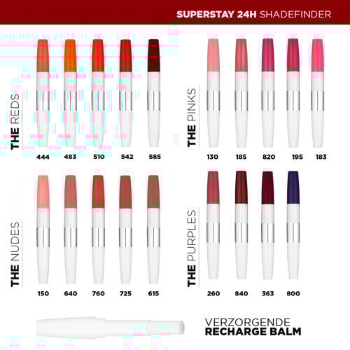 Maybelline New York SuperStay 24HRS lippenstift 444 Cosmic Coral Rood