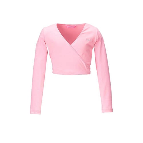 Papillon sportvest roze Meisjes Katoen V-hals - maat 128-140 afbeelding