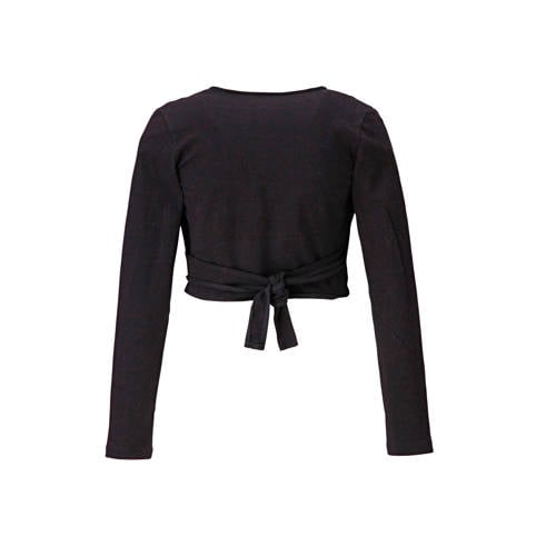 Papillon sportvest zwart Meisjes Katoen V-hals Effen