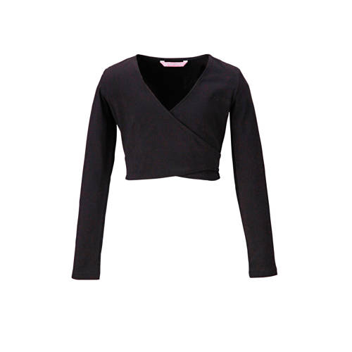 Papillon sportvest zwart Meisjes Katoen V-hals Effen