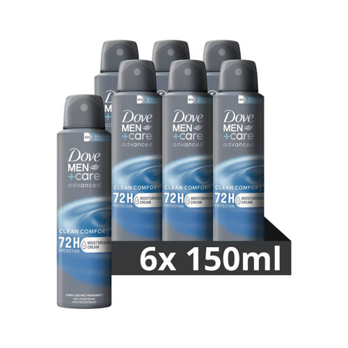 Dove Men+Care Advanced Clean Comfort anti-transpirant deodorant spray - 6 x 150 ml