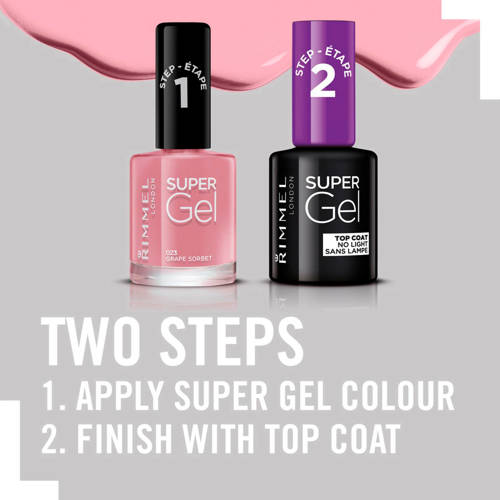 Rimmel London SuperGel gel nagellak 023 Grape Sorbet Roze