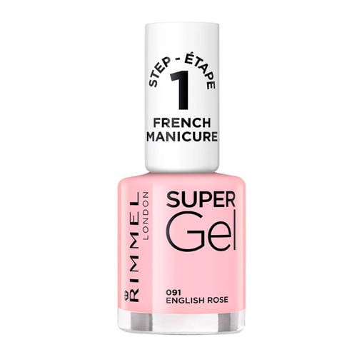 Rimmel London SuperGel French Manicure super gel french manicure - 091 English Rose Nagellak Roze