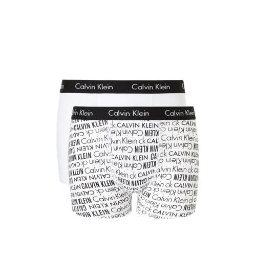 CALVIN KLEIN UNDERWEAR boxershort - set van 2 wit/zwart Jongens Katoen - 128-134