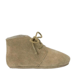 leren babyschoenen taupe