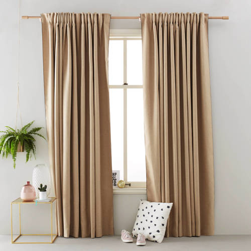 NOUS Living verduisterend gordijn kant en klaar Reykjavik (per stuk) (270 x 270 cm)* Beige afbeelding