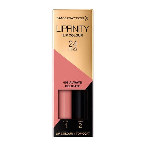 Max Factor Lipfinity Lip Colour 2-step Long Lasting lippenstift 006 Always Delicate Roze