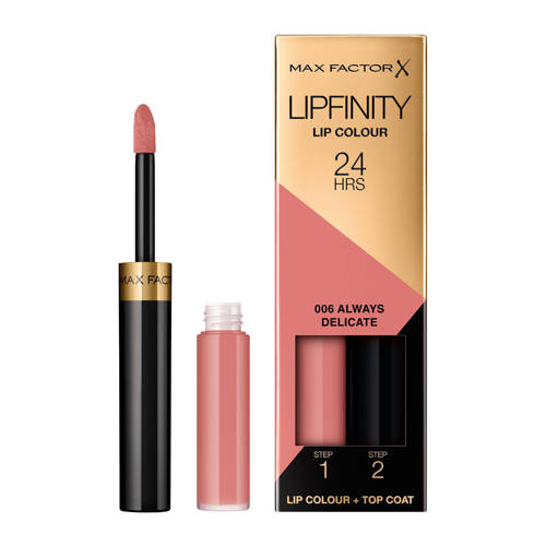 Max Factor Lipfinity Lip Colour lippenstift - 006 Always Delicate Roze afbeelding