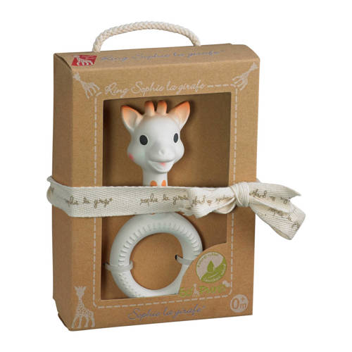 Sophie de Giraf bijtspeeltje met ring Bijtring Beige
