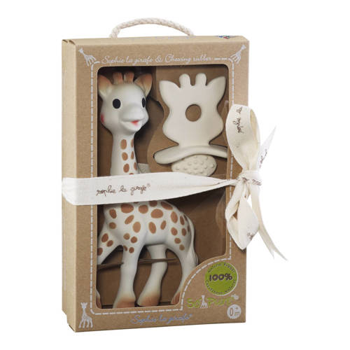 Sophie de Giraf bijtspeelltje cadeauset So'Pure en Bijtring Beige