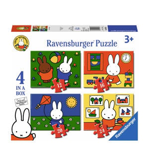 nijntje 4in1box puzzel - 12+16+20+24 stukjes - kinderpuzzel