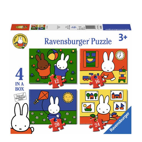 Ravensburger nijntje nijntje 4in1box puzzel - 12+16+20+24 stukjes - kinderpuzzel Blokpuzzel afbeelding