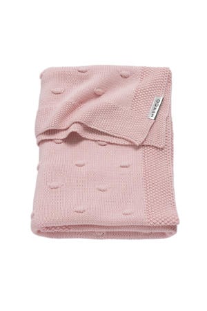 wiegdeken 75x100 cm roze - Knots
