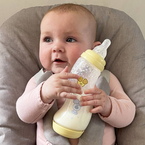 Difrax Woezel & Pip S-Babyfles Anti Koliek 250 ml Woezel en Pip Transparant